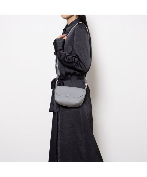 UNBILLION カシュカシュ cachecache / ミニショルダー付きソフトレザー調ミニトートバッグ ラベンダーミックス