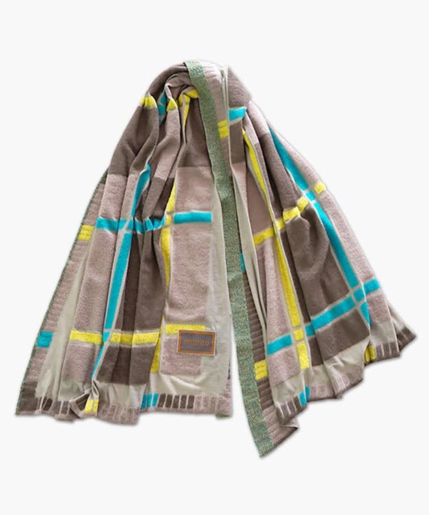nitorito 【UNISEX】tanbo チェック柄 ストール beige