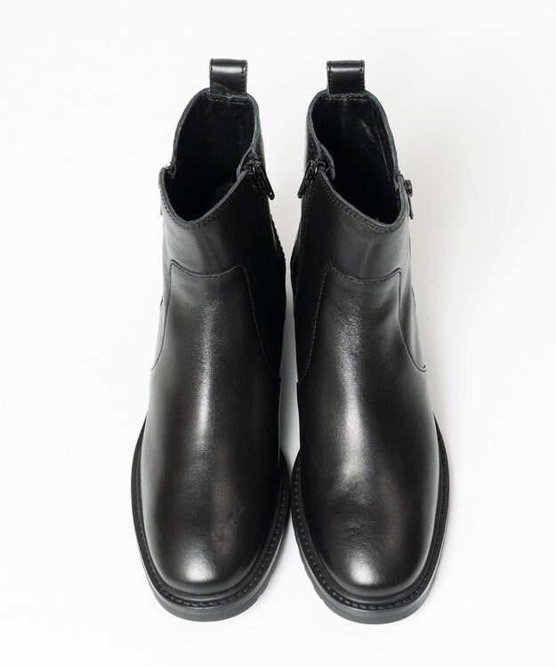 BONTRE 【UNISA/ウニサ】サイドジップショートブーツ ブラック