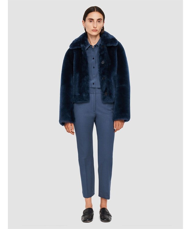 JOSEPH ギャバジンストレッチ　スリムストレートトラウザーズ Harbour