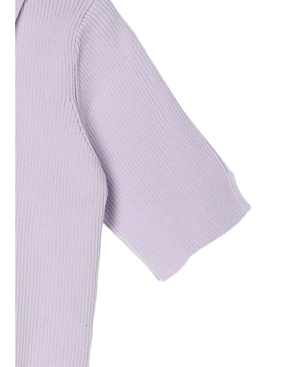 earth music&ecology 衿付きダブルＺＩＰカーディガン Lavender