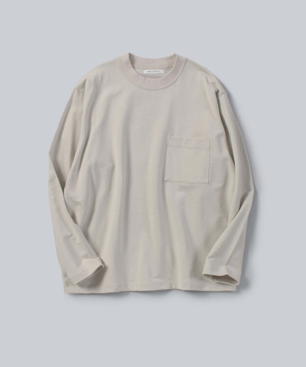 【UNISEX】HIGH GAUGE URAKE モックネックTシャツ / WHITE