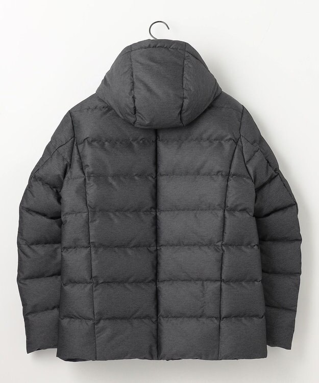 JOSEPH ABBOUD 【撥水/軽量/防風/フード取り外し可/ダウン】インターレースカルゼ  ダウン ブルゾン グレー系