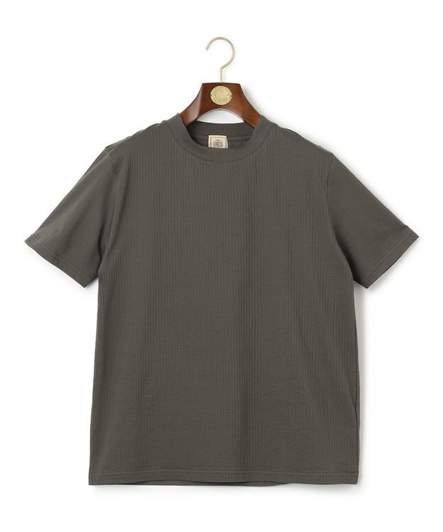 J.PRESS MEN 【ビジネス対応】【吸湿速乾】【J.PRESS PREMIUM JERSEY】 シアサッカー Tシャツ グレー系
