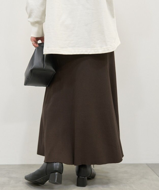 AMERICAN HOLIC リブマーメイドスカート Brown