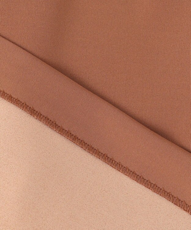 BEIGE， 【洗える】ALTHEA / ダンボールジャージーバックスリットブラウス Brown