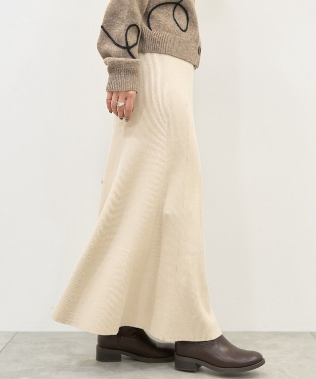 AMERICAN HOLIC リブマーメイドスカート Ivory