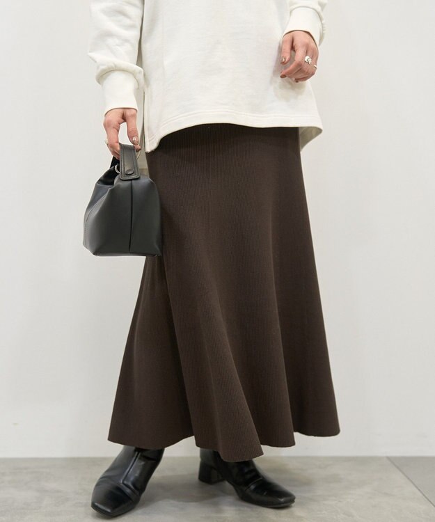 AMERICAN HOLIC リブマーメイドスカート Brown