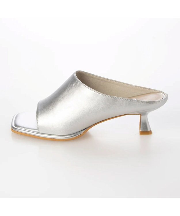 APOM オブリークスクエアカバーミュール シルバー