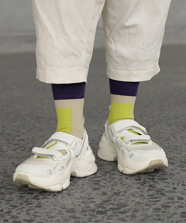 nitorito 【UNISEX】米沢オリジナル柄 block 靴下 navy