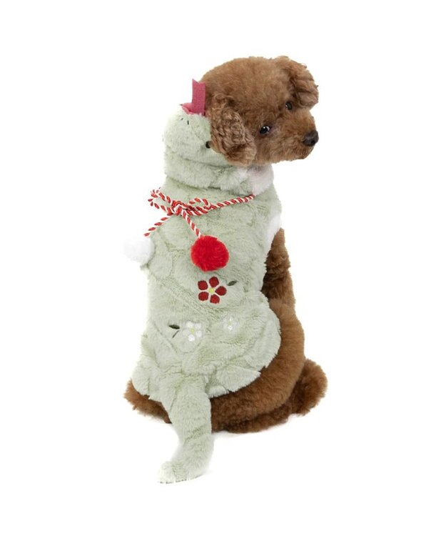 PET PARADISE ペットパラダイス 干支 巳 なりきりパーカー  小型犬 黄緑