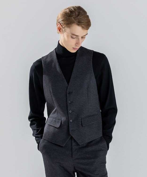 JOSEPH HOMME 新素材【ストレッチ/セットアップ対応】クリアドビージャージー ジレ グレー系