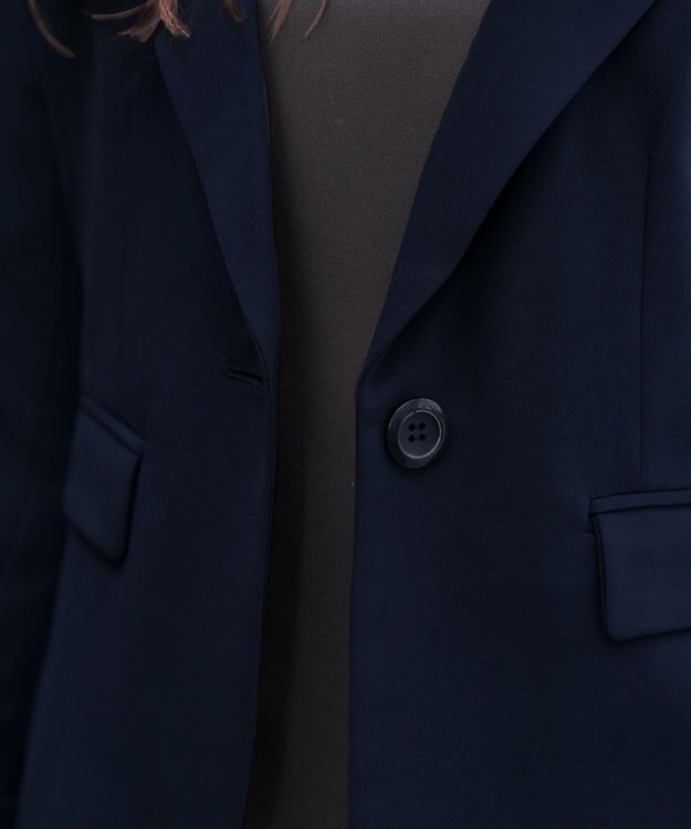 Tiaclasse L 【ダブルクロス】テーラードジャケット ネイビー