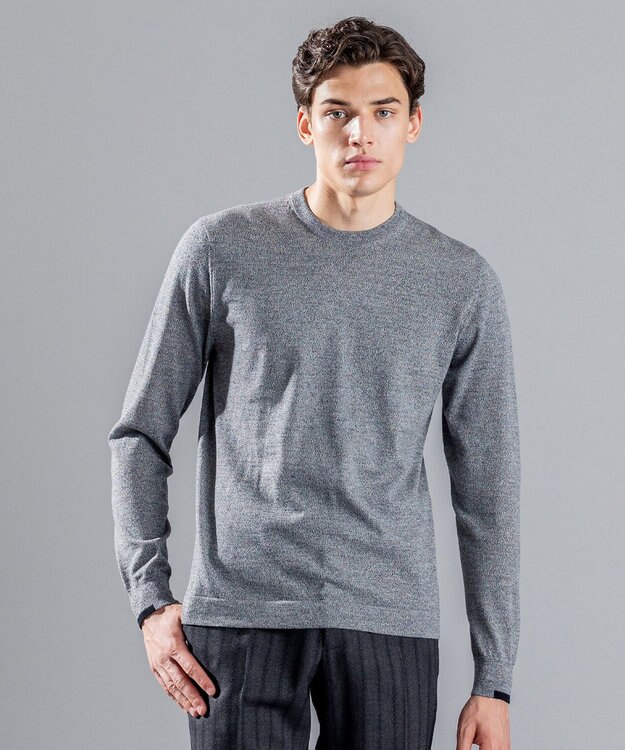 JOSEPH HOMME エッセンシャルメリノ　クルーネック ライトグレー系