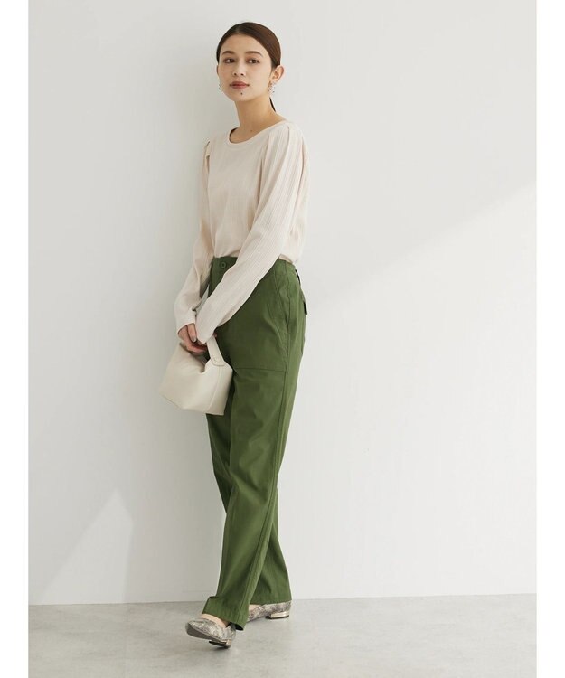 Green Parks 前後２ＷＡＹパワショルリブプルオーバー Light Beige