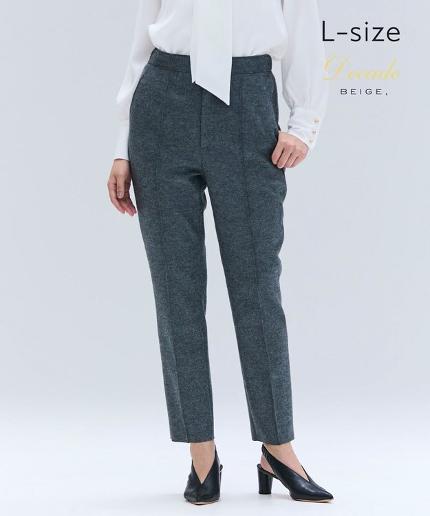 BEIGE， 【Lsize・セットアップ対応】CORBY / ウールピンタックバックサイドゴムパンツ C.Gray