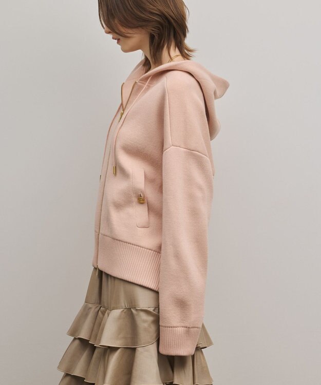 GRACE CONTINENTAL フォルムニットパーカー ピンク