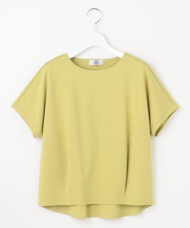 J.PRESS LADIES L 【WEB限定カラーあり・洗える】コットンスムース フレンチスリーブ カットソー ピスタチオ系