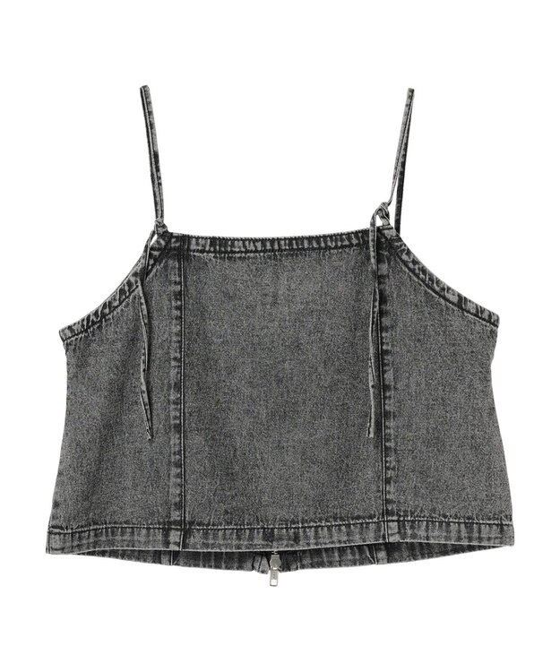 Green Parks ・ＥＬＥＮＣＡＲＥ　ＤＵＥ　Ｗ－ＺＩＰ　デニムキャミ Gray