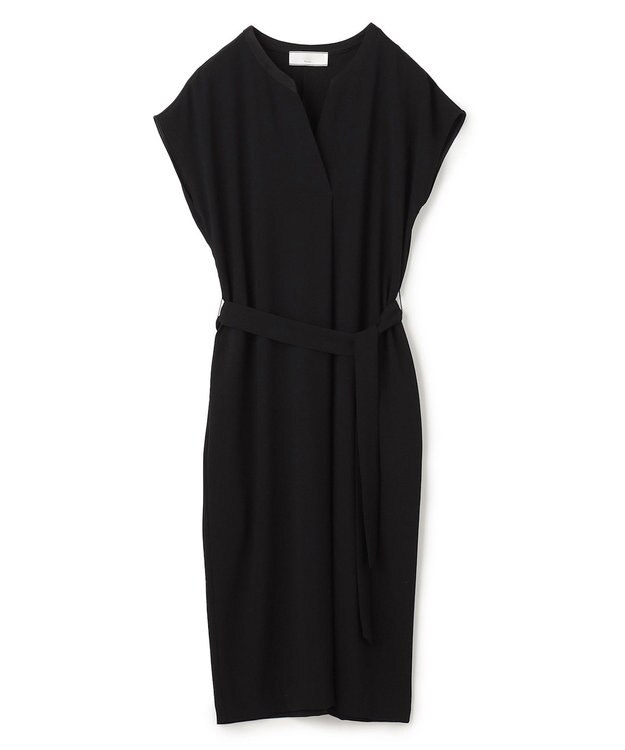 BEIGE， CINDY / Vネックワンピース Black×Black