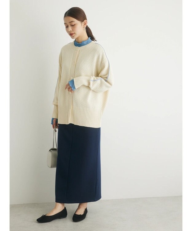 Green Parks ダンボールＩラインスカート Navy