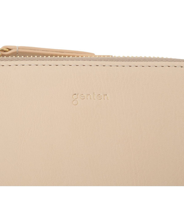 genten ピア  ミニ財布 アイボリー