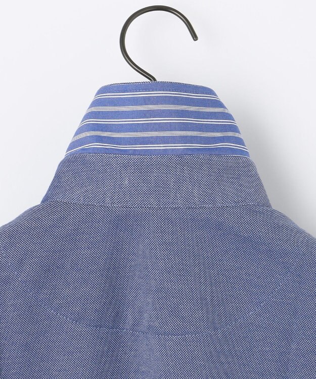 JOSEPH ABBOUD MOUNTAIN 【速乾】WEB/一部店舗限定  シャンブレーポロシャツ ブルー系