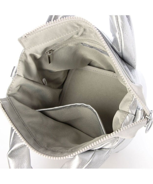 UNBILLION カシュカシュ cachecache / ポーチ付きパファーミニトートバッグ シルバー