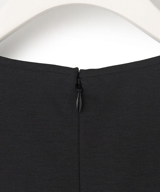 ICB L 【人気のため新色追加・洗える】 ジャージコンビドレス ブラック×セルリアン系