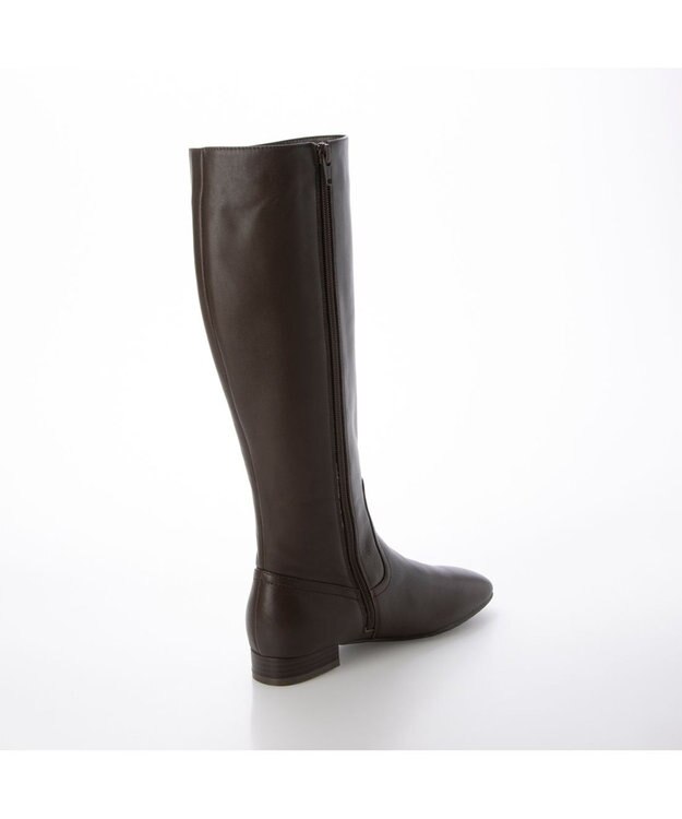 Riz raffinee <Riz raffinee>スクエアトゥプレーンロングブーツ ダークブラウン