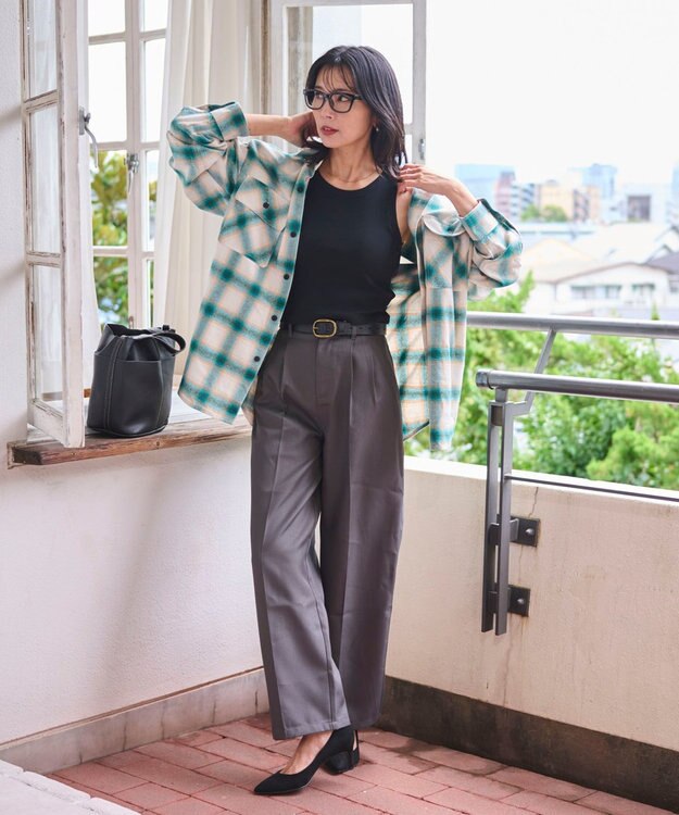 WEGO 【2025年秋冬新作/SMLサイズ展開/ユニセックス着用ITEM】オンブレチェックネルシャツ（LS） 柄6