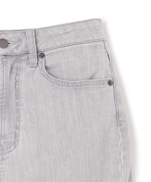 UNFILO センタープレステーパードデニム グレー