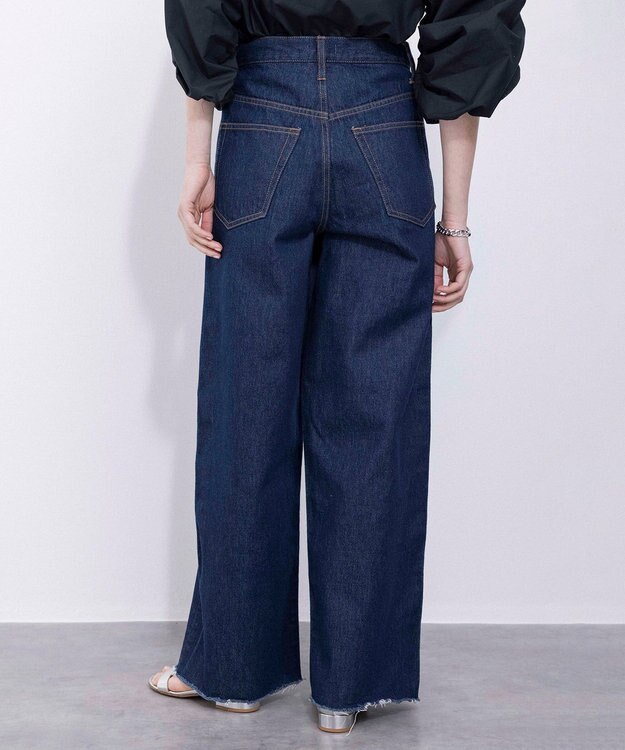 NAVE 【Nave　洗える】デニム ワイドパンツ ネイビー系
