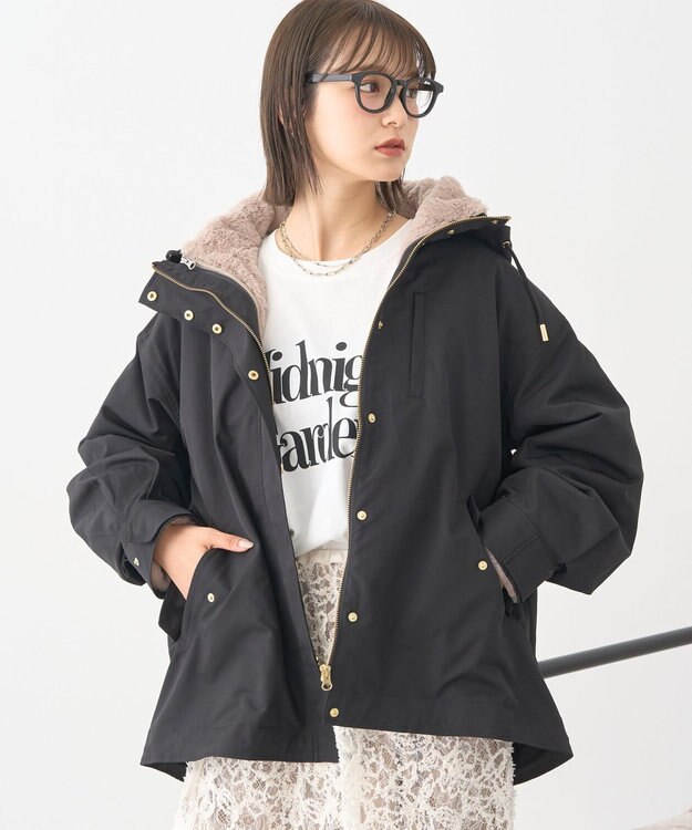 earth music&ecology マルチウェイマウンテンパーカー Black