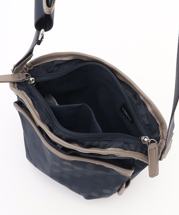 Y'SACCS ドットジャガードポシェット ネイビー