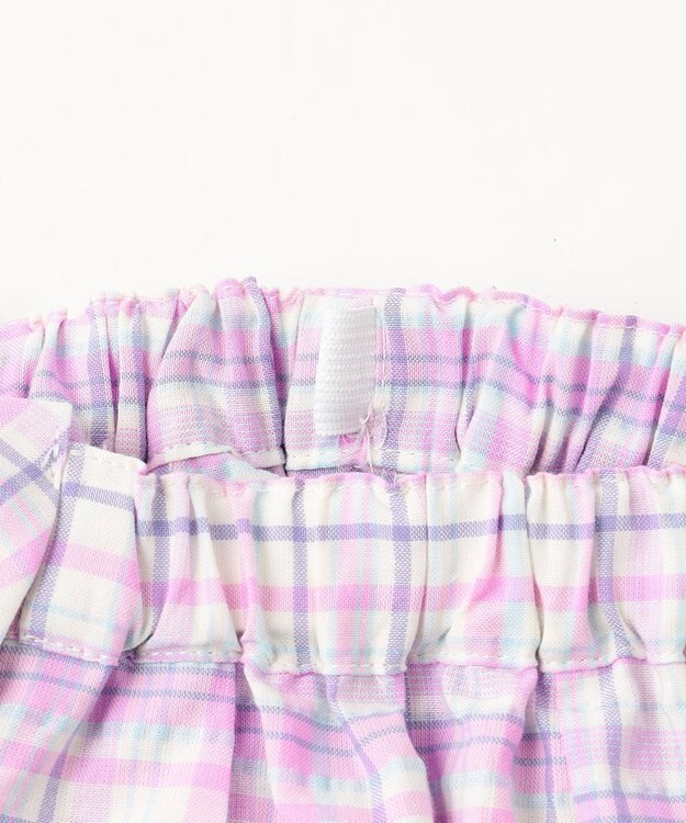 ANY KIDS チェック柄キュロット ラベンダー