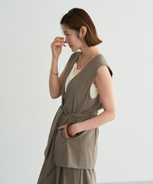 YECCA VECCA ドライタッチウエストベルトジレ Black