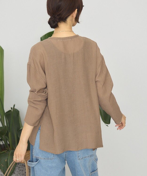 AMERICAN HOLIC 楊柳シアーブラウス Mocha