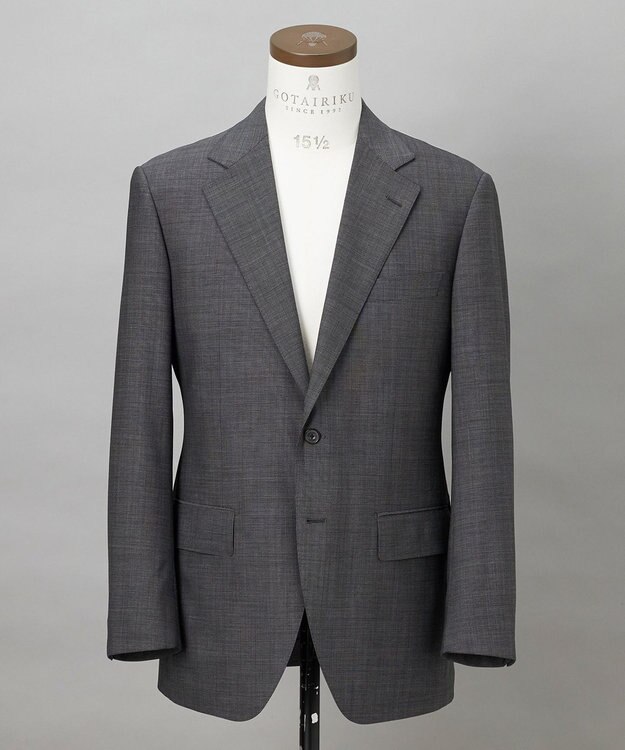 GOTAIRIKU 通年素材【横伸度15％のストレッチ】タスマニア100% SUPER120'sスーパーストレッチ トロピカルスーツ ライトグレー系8