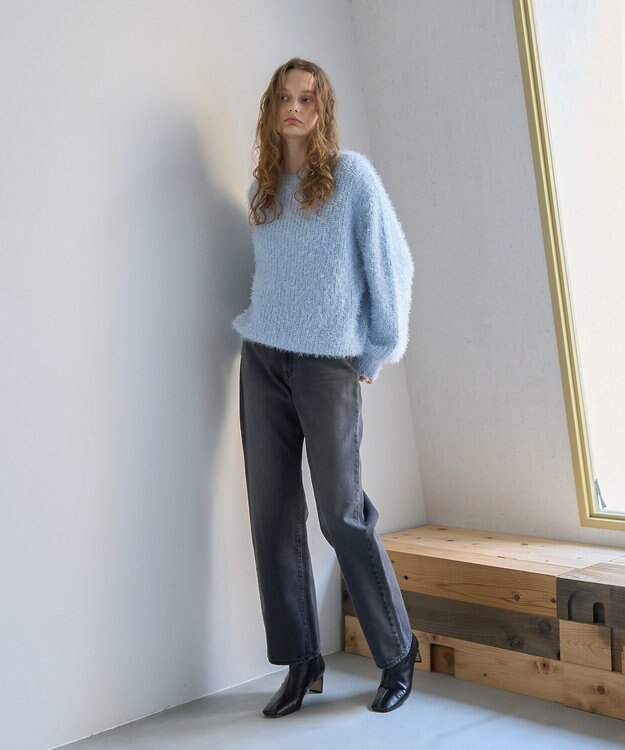 AMERICAN HOLIC フェザーゆるニットプルオーバー Sax