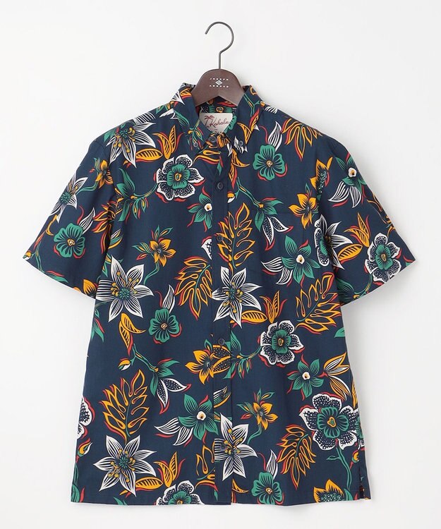 JOSEPH ABBOUD 【ハワイの老舗アロハブランドとコラボ】KAHALA ALOHA　アロハ シャツ ネイビー系6