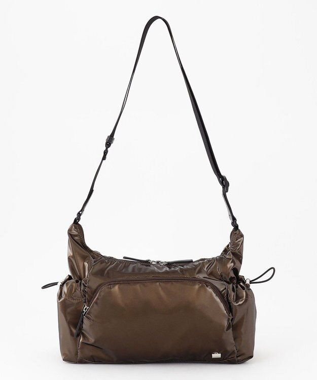 LA BAGAGERIE メタリックドロストポケット　ショルダーバッグ チョコ