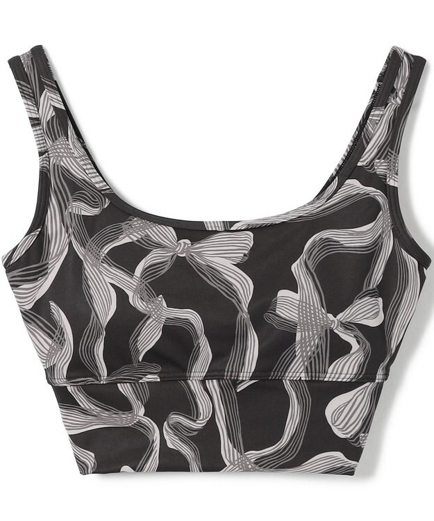 Chacott Chacott BALANCE リボンプリントブラトップ ブラックプリント