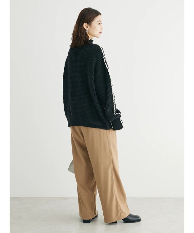 Green Parks ・Ｐｅｔｉｔ　Ｆｌｅｕｒ　ハイショクパイピングニット Black