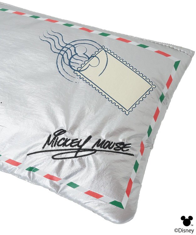 earth music&ecology 【予約】Disney/ミッキーチャーム付きレターモチーフポーチ シルバー