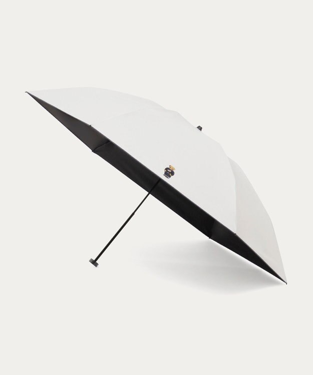 MOONBAT 【遮光率100％/遮熱/UV/軽量】POLO RALPH LAUREN（ポロ ラルフローレン）晴雨兼用日傘  ポロベア 折りたたみ傘 ユニセックス オフホワイト