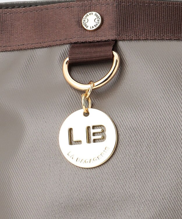 LA BAGAGERIE 【コットン×ポリウレタン】シャイニーミニトート グレー