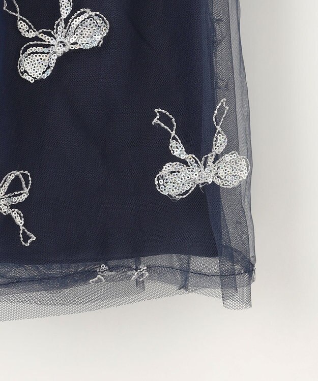 ANY KIDS ドッキングチュールワンピース ネイビー×ネイビー