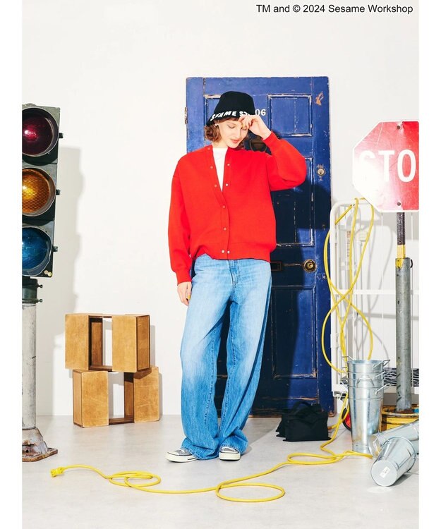 AMERICAN HOLIC プリントバケットハット／セサミストリート Black