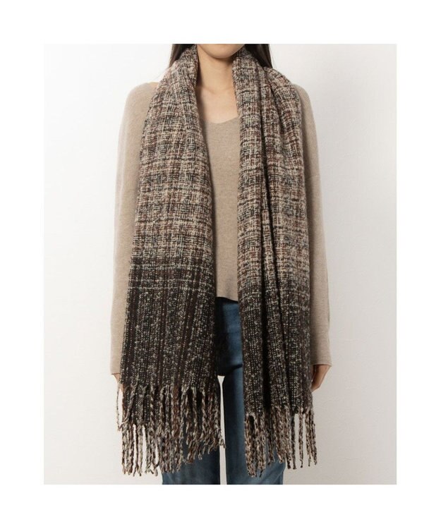 UNBILLION カシュネ cache nez / ツイードストール ブラック